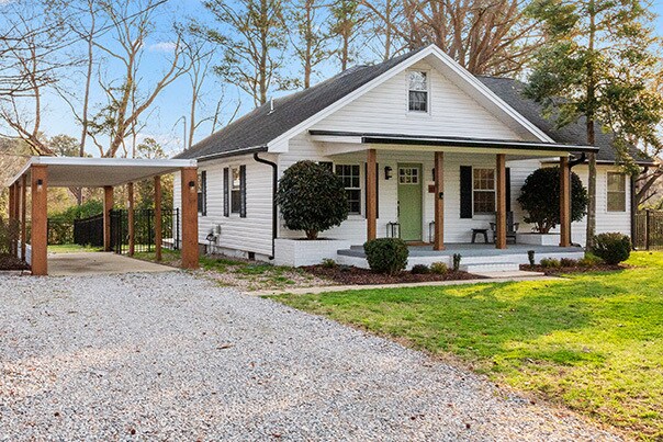 Exterior & 2 Car Carport with EV Charger - 4112 Saint James Church Rd