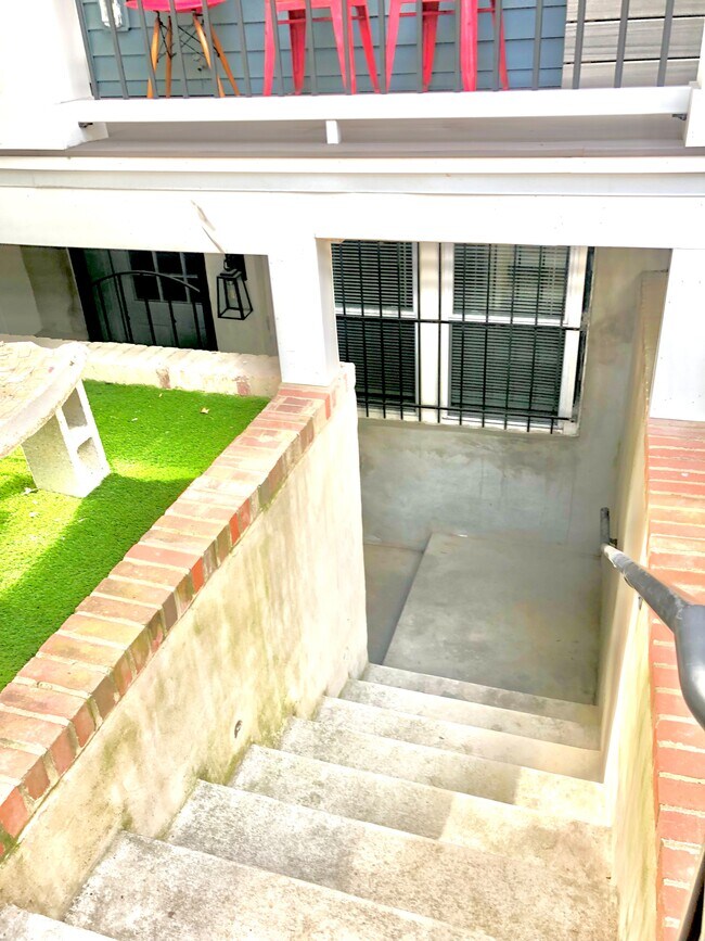 Stairway to Rental Unit entrance - English basement - 1632 5th St NW