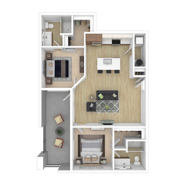 2 Bed 2 Bath Standard - 8th and High