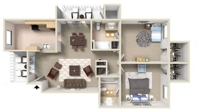 Two Bed Two Bath - Rancho Verde