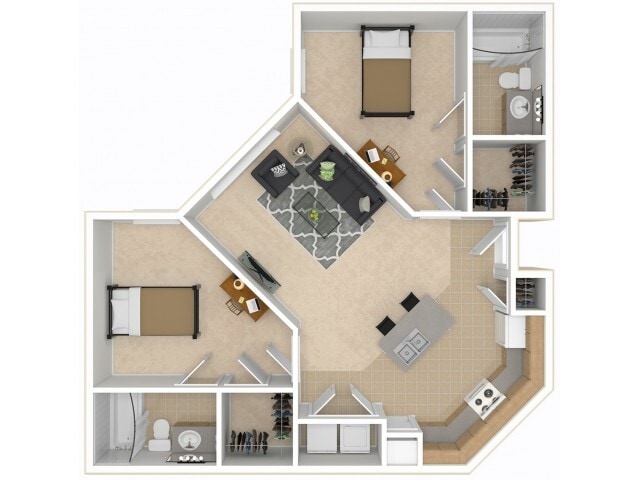 2 Bed, 2 Bath Plus - Element Apartments at Highland