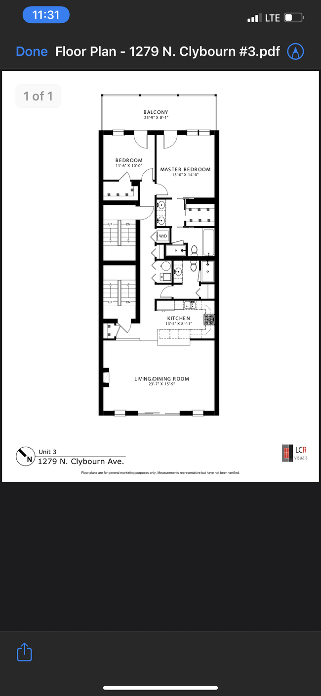 Floorplan - 1279 N Clybourn Ave