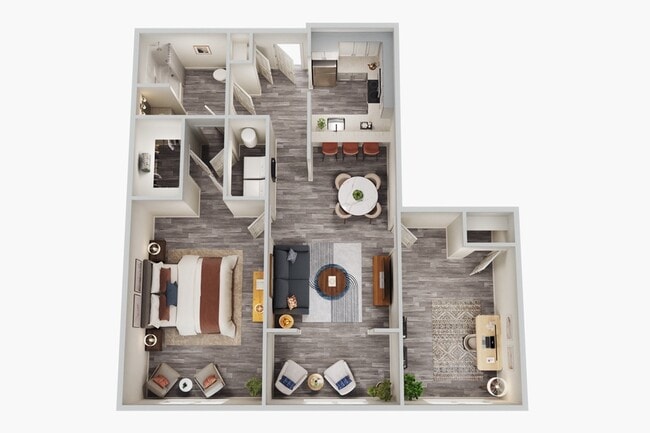 B1 - 2 Bed 1 Bath - Rise Crown View