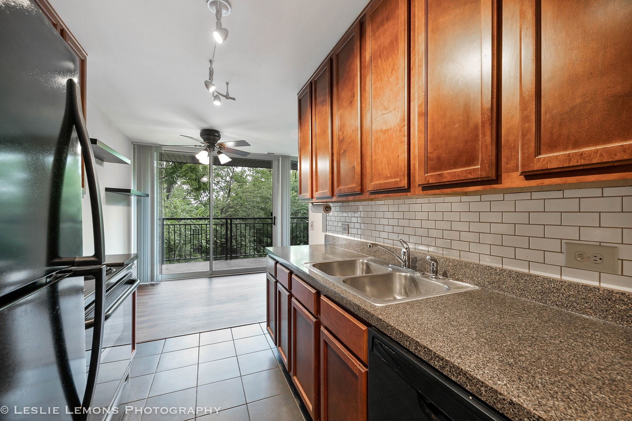 Kitchen and view - 5900 Oakwood Dr