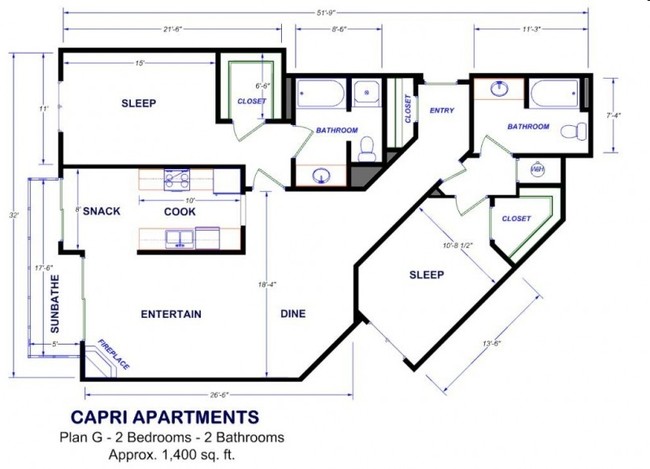 Plan - G - Capri Apartments