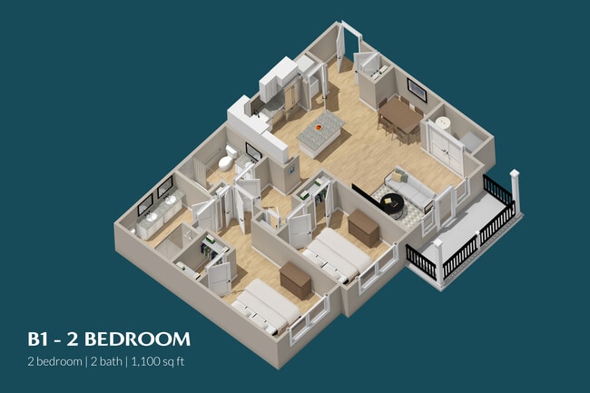 B1 - 2 Bedroom - 1651 Klockner LLC