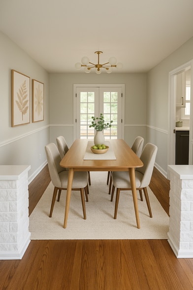 AI rendering of how dining room could be used (decor/furniture NOT in home) - 111 Woodmore Ave