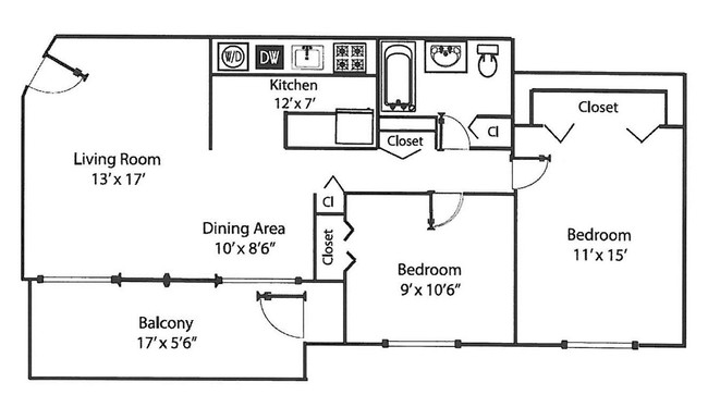 Floorplan - Ashton Square Apartments