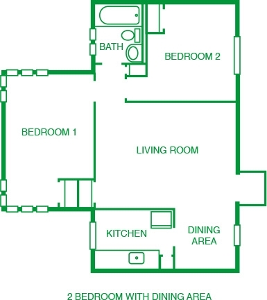 2BR/1BA - Greenville on 141 Apartments & Townhomes