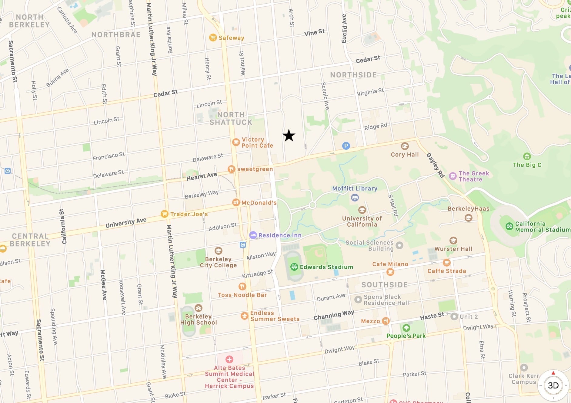 Proximity to UCB and Downtown Berkeley - 1761 Spruce St