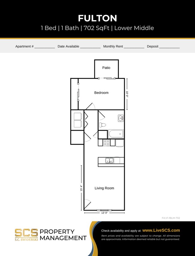 Floorplan - SCS Fox Point Apartment Community