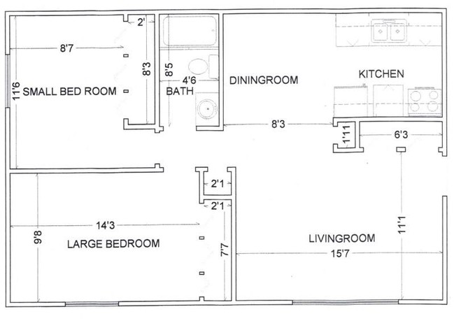 TM1- 2 Bed - Townsend Manor I & II