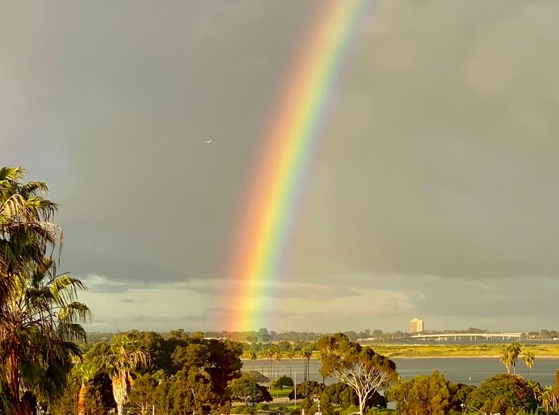 Rainbows from patio - 2540 Clairemont Dr