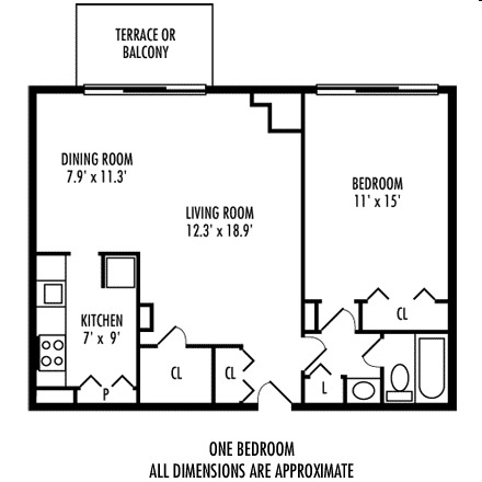 1BR/1BA - Landmark Ridge