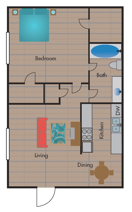 Floorplan - Jewel Apartment Homes