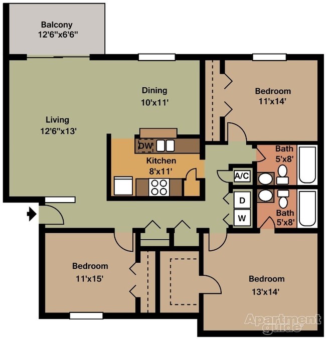 2BR/2BA - Eastwood Oaks Apartments