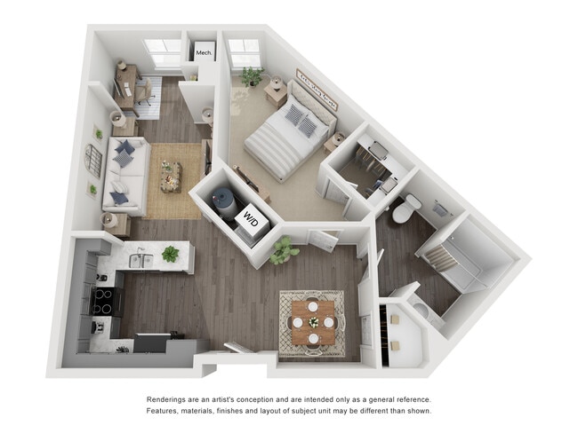 1 bedroom- 824 sq.ft. - The Lawson of Knightdale