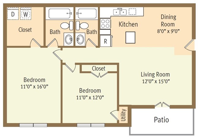 2BR/2BA - Winter Ridge Apartments