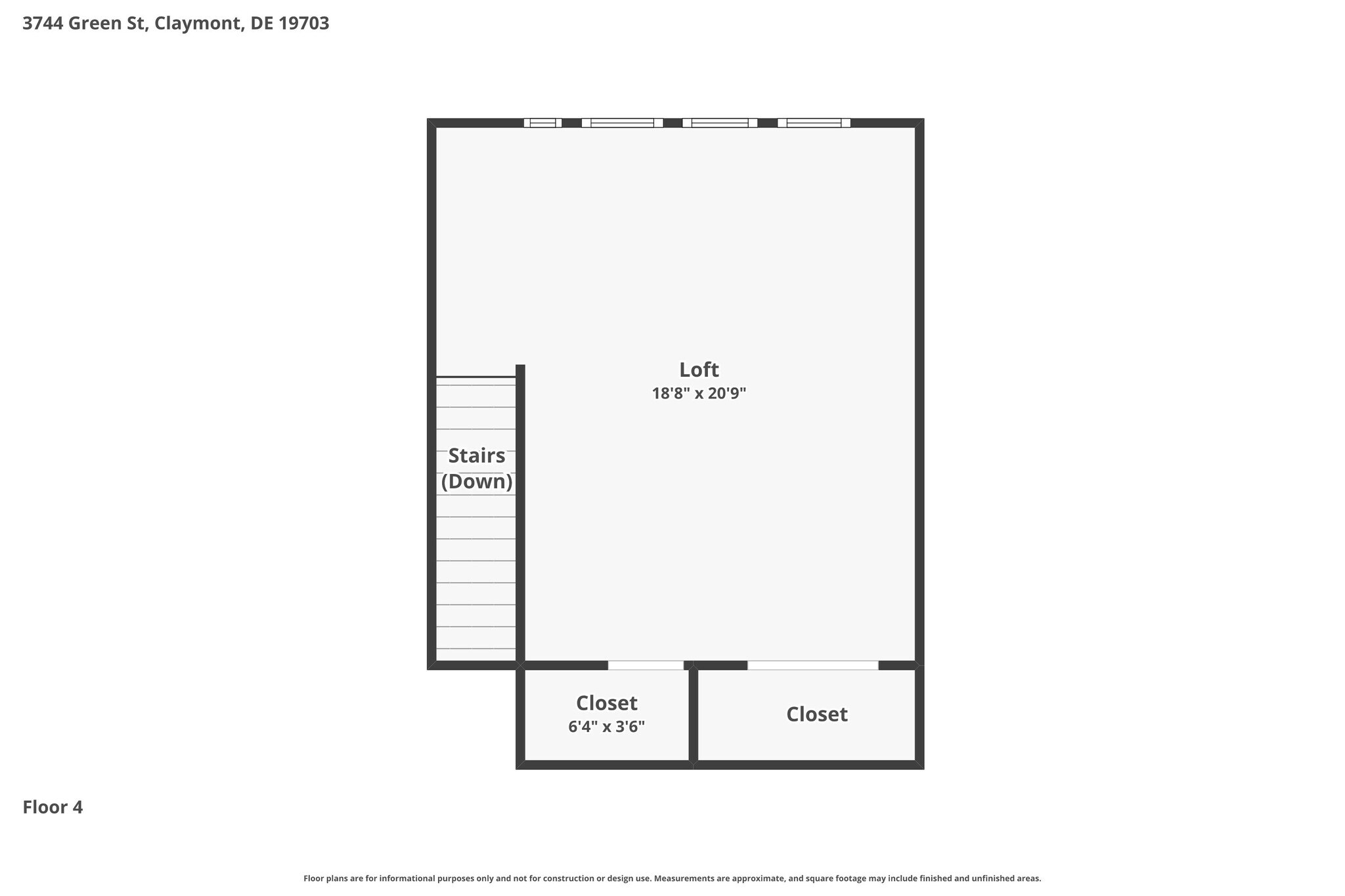 Floor plan - 4th level - 3744 Green St