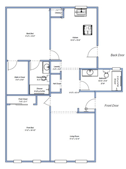 1012 Sunnyside 2 bed 2 bath - 4450 Sheridan Park Apartments