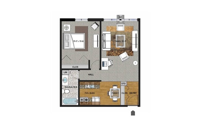 Floorplan - Lake Street Manor