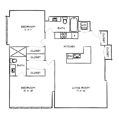 Floorplan - Park Towne Place Apartments