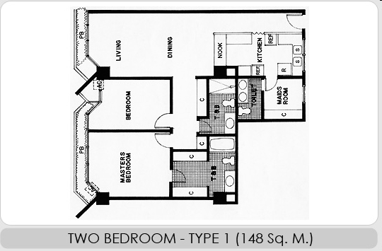 2BR/2.5BA - Echelon Towers