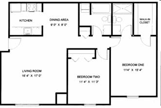2BR/2BA - Timbers Apartments