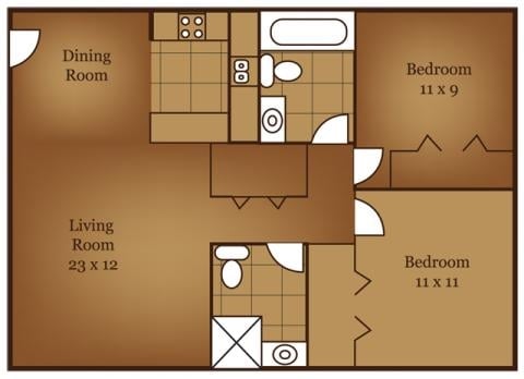 2BR/2BA - Cherry Plaza