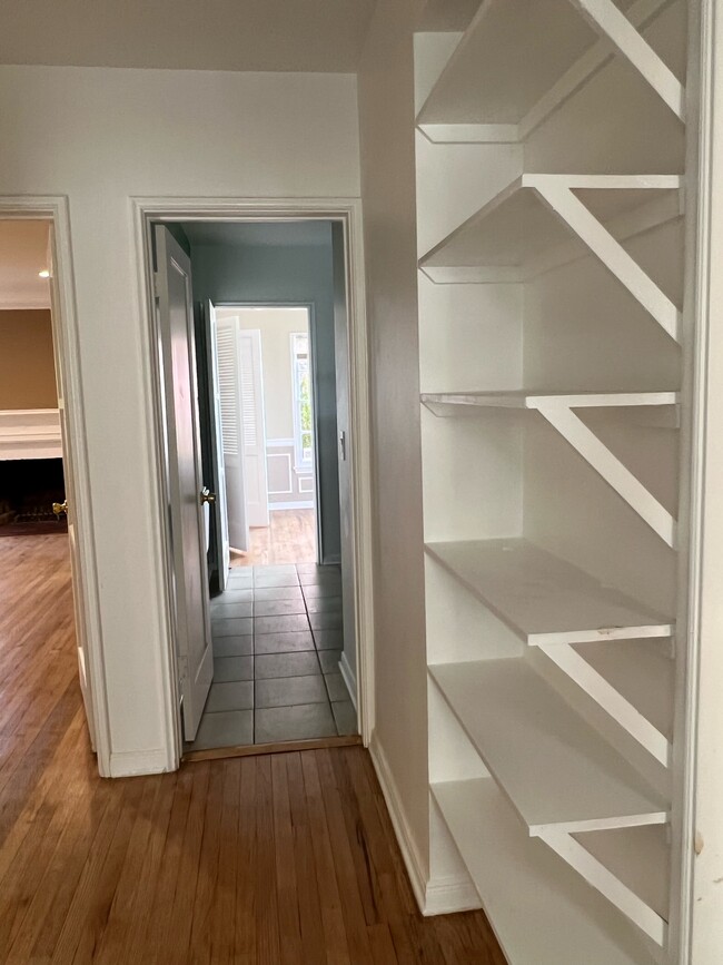 Hallway with Built in Shelves - 1242 Devon Ave