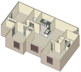 3BR/2BA - The Ashley