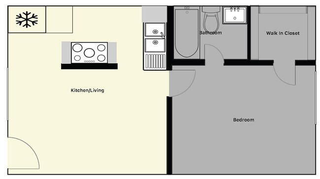Classic 1bd/1ba Floorplan - Chalet Apartments