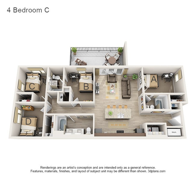 Floorplan - 507 Second | Student Housing
