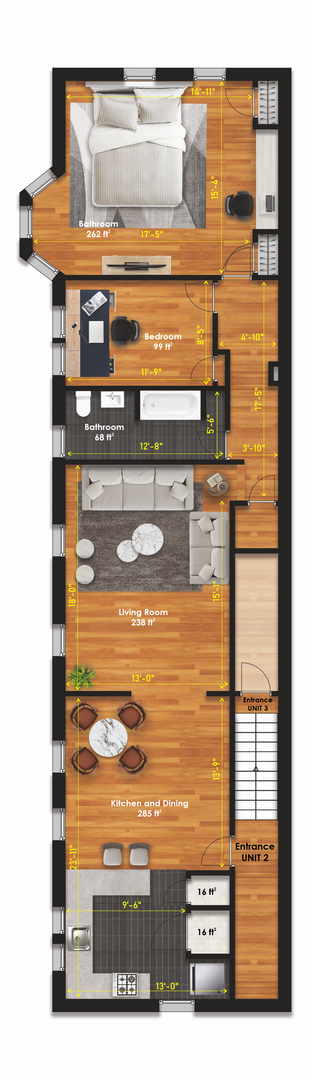Building Photo - Large built 2 bed, 1 bath apartment is loc...