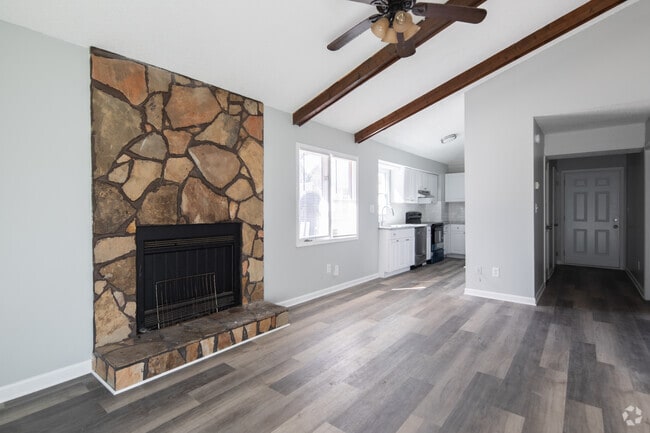 2BR, 1BA - 850SF - Living Room - Chancellor Square