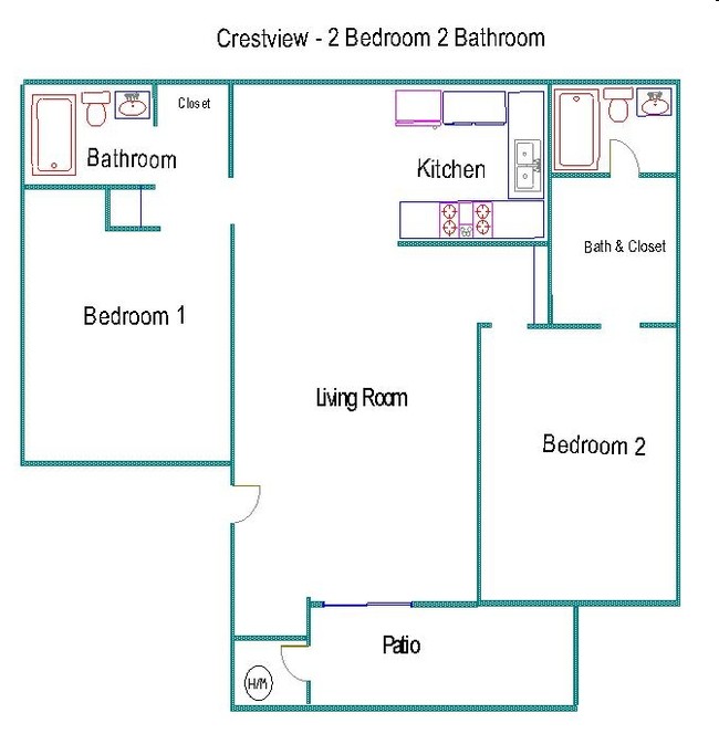 2BR/2BA - University Village Apartments