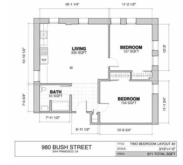 2BR/1BA - 980 Bush