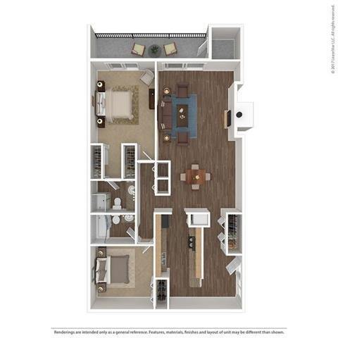 Floorplan - Henley and Remy Apartments