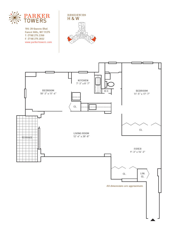 Floorplan - Parker Towers