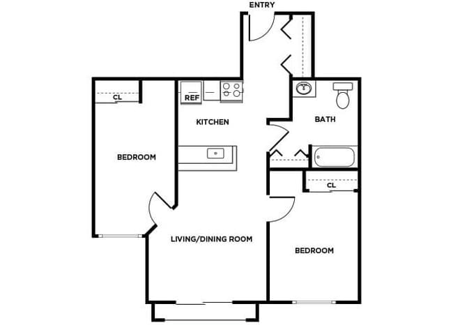 Floorplan - Woodlands at Forbes Lake Senior Affordable Apartments