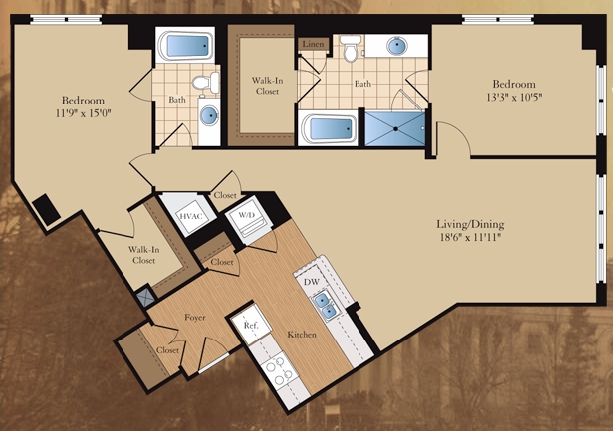 2BR/2BA - 70 Capitol Yards