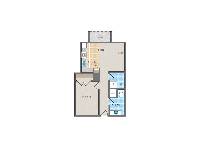 1 BR / 1 BA - Townebridge Apartments