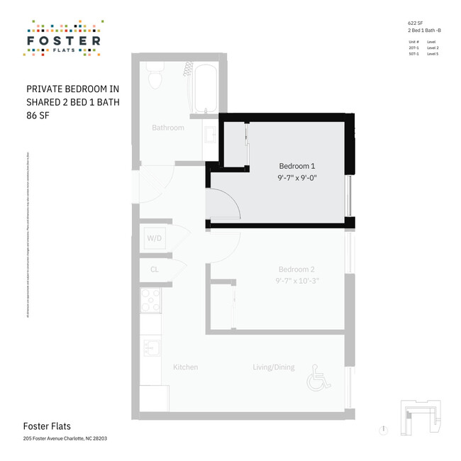 Floorplan - Foster Flats