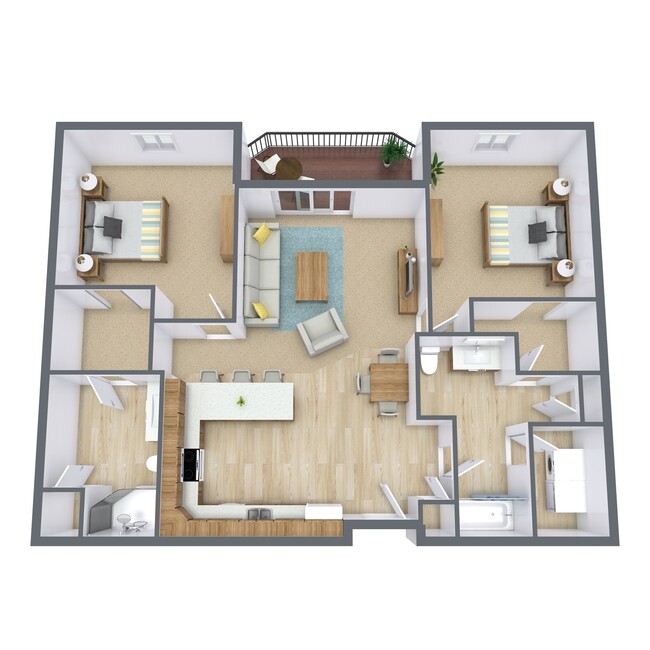 Floorplan - Diamond Bend Apartments