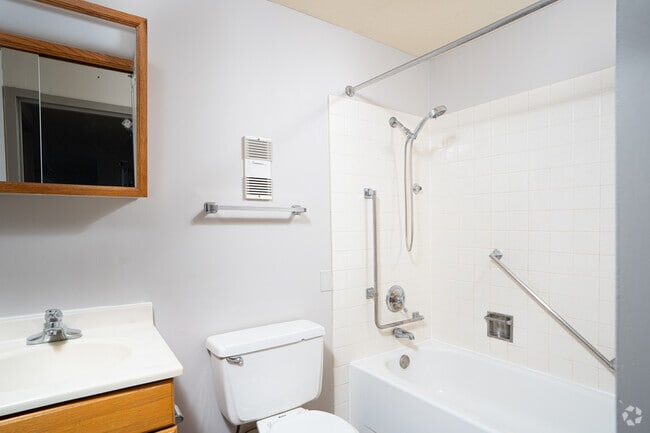1BR, 1BA - 700SF - Bathroom - Luther Center Senior Apartments