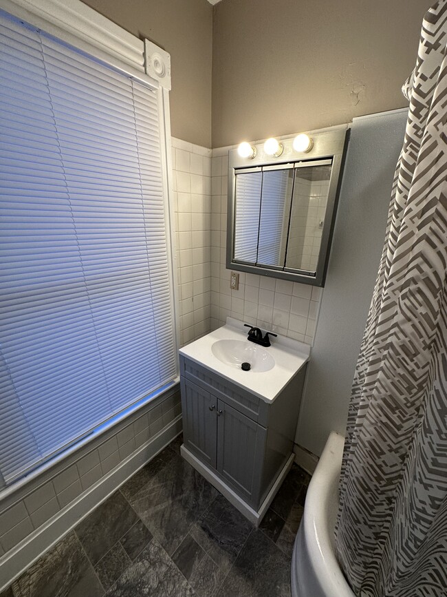 bathroom vanity and medicine cabinet - 229 S B St