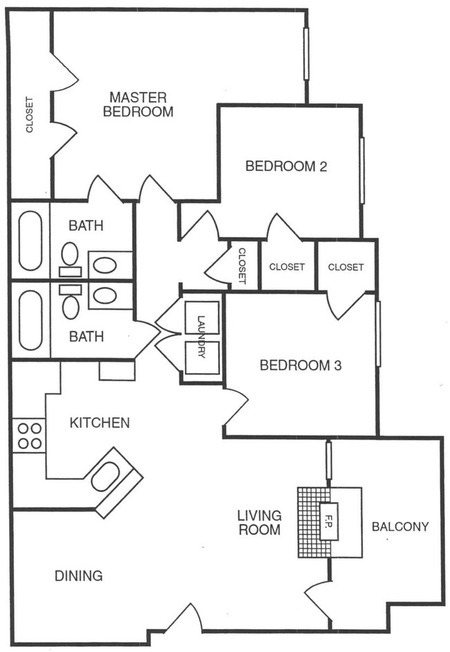 Floorplan - Cypress View Villas Apartments