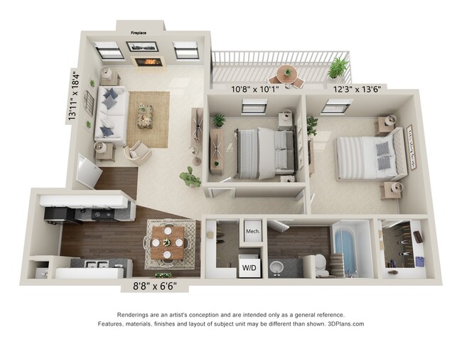 Floorplan - Woodcreek Apartments