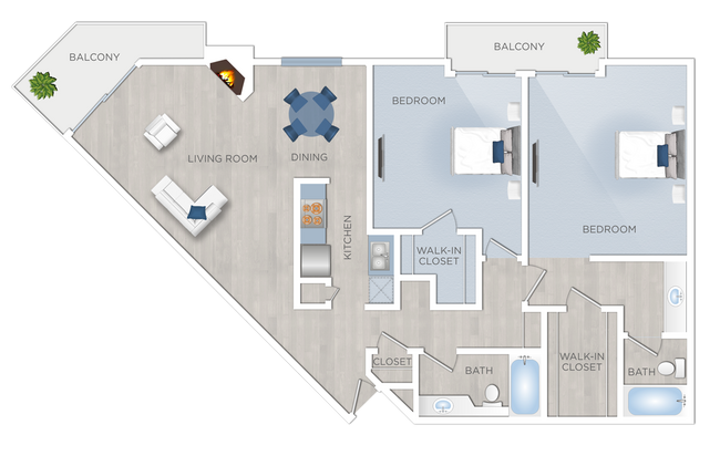 Floorplan - Chelsea Court Apartments