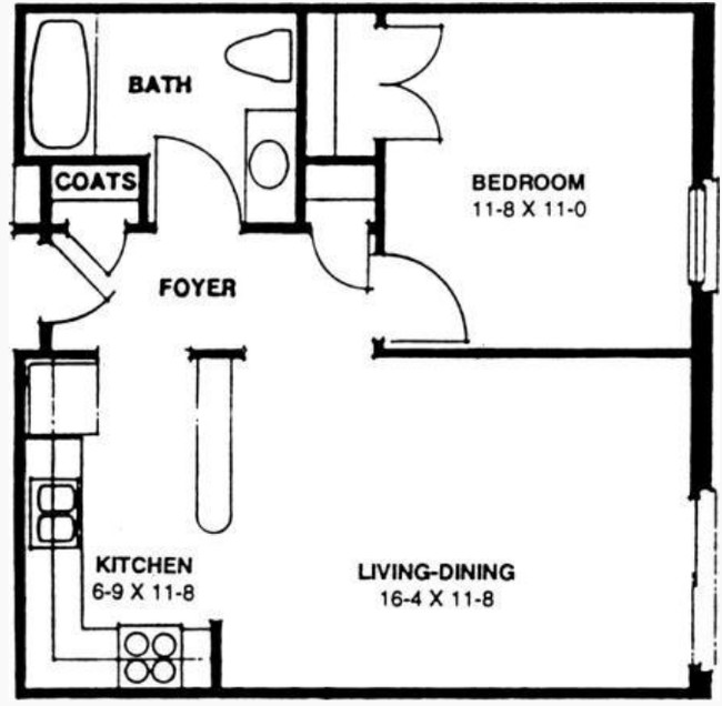 1BR/1BA - Azalea Gardens Apartments